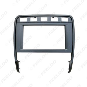 Marco de Panel de placa de salpicadero para Porsche Cayenne <span class=keywords><strong>Turbo</strong></span>, Panel de <span class=keywords><strong>Radio</strong></span> estéreo de 2DIN para coche Porsche Cayenne <span class=keywords><strong>Turbo</strong></span> 2009 CD/DVD, Kit de montaje de Marco embellecedor - Product Image 1