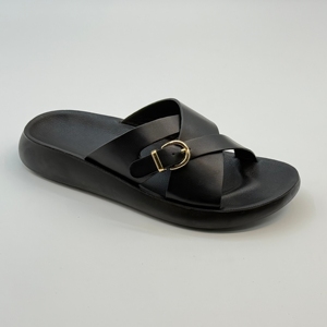 Mesdames 2025 Birkendish Retro Pantoufles Talon plat Tête ronde Design romain Étanche Sangle croisée Semelle intérieure en PU Léger Polyvalent - Product Image 2