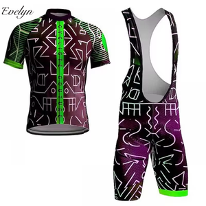 EVELYN OEM ODM <span class=keywords><strong>Tenue</strong></span> de cyclisme unisexe, séchage rapide, respirante, écologique, extensible dans les quatre sens, avec short à bretelles confortable - Product Image 1