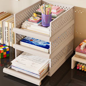 Cesta <span class=keywords><strong>de</strong></span> Almacenamiento Apilable <span class=keywords><strong>de</strong></span> Plástico para Armario, <span class=keywords><strong>Caja</strong></span> <span class=keywords><strong>Organizadora</strong></span> Multifuncional para Armario, Guardarropa, Dormitorio, Sala <span class=keywords><strong>de</strong></span> Estar y Oficina - Product Image 5