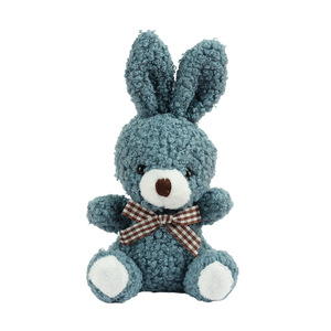 Peluche Coniglio Seduto All'ingrosso, Simpatico, con Orecchie Lunghe e Sciarpa, Imbottito in Cotone PP, Ciondolo per Zaino da Donna, Accessorio per Abbigliamento - Product Image 6