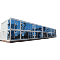 Maison conteneur en panneaux sandwich pour bureau et entrepôt, assemblage rapide et facile, conteneur préfabriqué modulaire