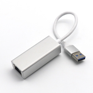 Tarjeta de red USB 3,0 Gigabit de aleación de aluminio con luz indicadora, adaptador de puerto de red USB 3,0 a RJ45 sin unidad de alta velocidad - Product Image 4