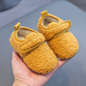 Giày mùa đông cho trẻ mới biết đi Giày bốt ấm áp sang trọng cho bé gái bé trai Giày bốt đi tuyết trẻ em Giày bốt cotton đế mềm Thoải mái cho trẻ em Giày đi trong nhà - Product Image 4