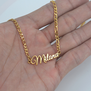 <span class=keywords><strong>Tobillera</strong></span> de acero inoxidable sin deslustrar, pulsera personalizada, joyería para pies, <span class=keywords><strong>plata</strong></span>, chapado en oro de 18K, nombre, eslabón cubano, 2022 - Product Image 2
