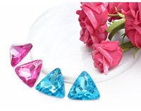 Strass en acrylique triangulaires à coudre, de haute qualité, écologiques, pour accessoires de bijoux DIY