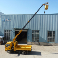HAOY-Chargement hydraulique à télécommande avec plate-forme de remorque, grue de camion montée sur flèche télescopique de voiture de 4 tonnes