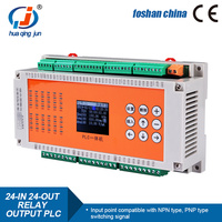 Huaqingjun 24 Entradas 24 Salidas de Relé Temporizador PLC Controlador Lógico Programable Simple para Vlaves Solenoide