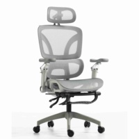 Silla de Oficina Ergonómica de Malla con Respaldo Alto, Reposabrazos Ajustables 6D, Soporte Lumbar, Inclinación y Bloqueo, Giratoria, Diseño Contemporáneo para Oficina en Casa