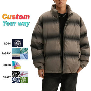 แจ็คเก็ตขนเป็ดแขนยาวซิปเต็มตัวสำหรับผู้ชายเสื้อโค้ทไซส์ใหญ่สำหรับฤดูหนาว - Product Image 1