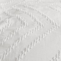 Ensemble de literie trois pièces transfrontalier, motif vague uni, housse de couette ajourée, tissu brossé, teinture réactive