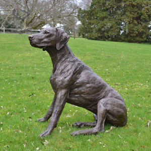 Estatua de perro de bronce pintada en frío vienesa escultura de perro animal de bronce de tamaño natural - Product Image 6