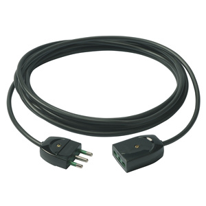 Câble d'extension 3G1 5M, cordon d'alimentation noir pour usage intérieur - Product Image 1
