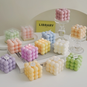 Velas Aromáticas Premium <span class=keywords><strong>con</strong></span> Aroma Cálido, Colores Pastel, Diseño en Forma de Burbuja Grande, Caja Transparente, Velas Novedosas para Decoración de Sala de Estar - Product Image 1