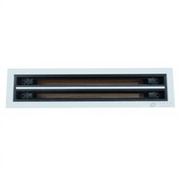 Diffuseur linéaire encastré carré moderne et industriel personnalisé pour la ventilation de plafond HVAC en aluminium