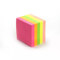 Bloc-notes adhésifs néon 3x3 pouces, impression logo personnalisée, 400 pages, personnalisation de la taille et de la couleur - Vente flash