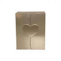 Boîte cadeau rigide de luxe avec logo personnalisé, ouverture à double porte, fermeture rectangulaire, laminage mat, paillettes, cadeau pour la Saint-Valentin, mariage