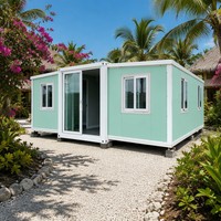 Maison préfabriquée extensible SUNRISE Family Living, système hydraulique, 40 m², 80 m², design moderne, bureau