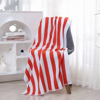 Serviette de bain extra large en coton égyptien, motif jacquard tropical rayé, séchage rapide, douce et épaisse, idéale pour l'hôtel et la plage, vente en gros