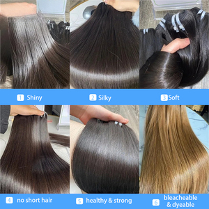 ผู้จำหน่ายผมเวียดนามอินเดียแบบขายส่ง, ผมต่อแบบ Double Drawn Remy, ผมเวอร์จินแบบจัดเรียงเกล็ดผม - Product Image 5