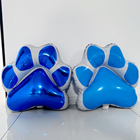 Ballons en aluminium CYmylar en forme de patte de chien, rose, gris, jaune, bleu, ballons en aluminium en forme de patte, ballons Lets Pawty pour décorations d'anniversaire de chiot