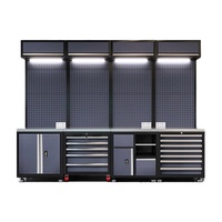 Chariot d'atelier multifonctionnel pour réparation automobile et vélo, avec armoire à outils intégrée, pour atelier 4S