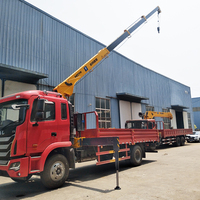 Grue de camion à plateforme télescopique autoportante télécommandée hydraulique HAOY 5 tonnes