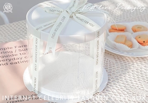 6 8 10 12 Inch Square Black High Wedding Transparent <strong>Acetate</strong> Plastic Tall Clear Cake <strong>Box</strong> Packaging With Lid Handle 10 X 10 X 6 - Product Image 3