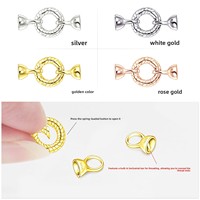 Fermoir de collier en argent S925 XD p3356, connecteur double anneau pour perles de jade, accessoire de fabrication de bijoux DIY, fermoir d'extrémité