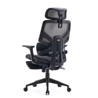 Chaise de bureau ergonomique moderne à dossier haut avec accoudoirs rabattables et réglage en hauteur pour bureau à domicile et salle de réunion