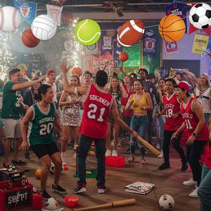 Découpes <span class=keywords><strong>de</strong></span> balle <span class=keywords><strong>de</strong></span> sport avec 120 pièces feuilles adhésives basket-ball Football Football décor mur tableau d'affichage autocollant - Product Image 5