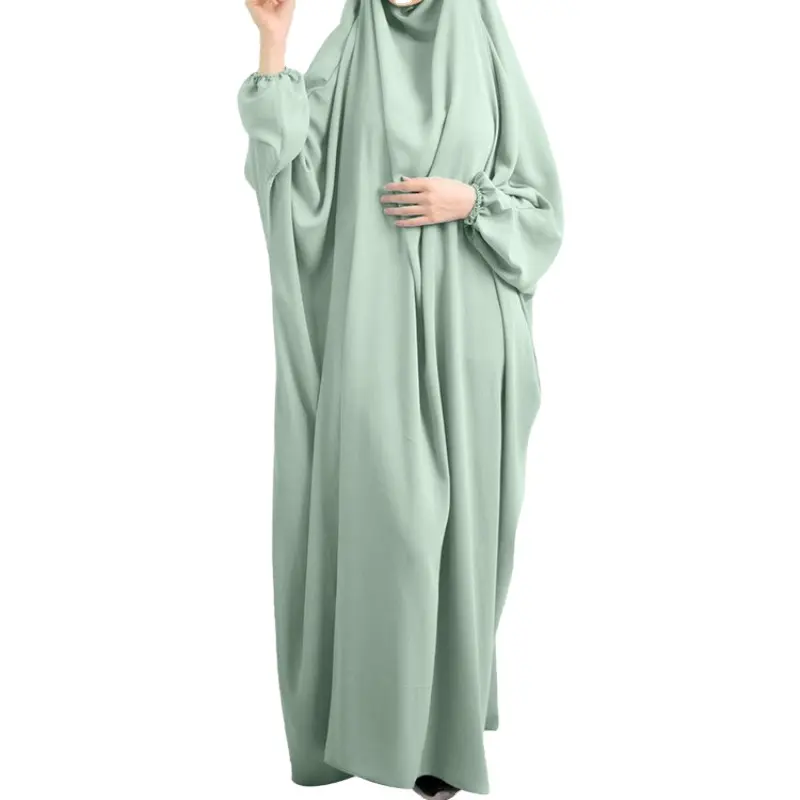 فستان إسلامي جديد عباية للعيد من دبي فستان حجاب للمرأة المسلمة ذو غطاء للرأس ثوب للصلاة يغطي رمضان بالكامل ملابس إسلامية النقاب