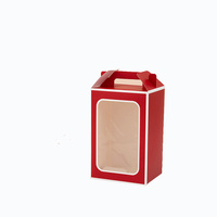 Vente en gros d'usine : Dossiers en carton blanc verni imprimés sur mesure avec fenêtre transparente et poignées, emballage cadeau pliable et recyclable