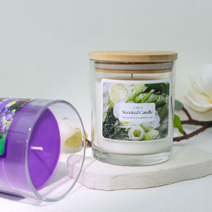 Venta al por mayor de <span class=keywords><strong>velas</strong></span> aromáticas de cera de soja con mecha de algodón <span class=keywords><strong>velas</strong></span> de aromaterapia en tarro de cristal para el hogar para San Valentín vacaciones - Product Image 1