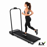 Caminadora Plegable que Ahorra Espacio con Barandilla, Capacidad de Carga de 120 kg, Inclinación Manual, Plataforma para Caminar en Casa u Oficina, para Entrenamiento Cardiovascular