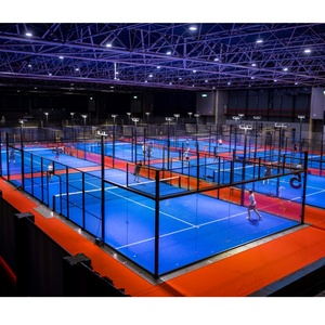 <span class=keywords><strong>Cancha</strong></span> de Pádel Personalizada Popular con Paredes Panorámicas de Vidrio, Certificado CE, para Interiores y Exteriores - Product Image 1