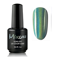 Pour Mixcoco 15ml Vernis Gel holographique semi-permanent Glitter Gel UV polonais avec 288 pièces/carton échantillon 60 pièces OEM + ODM