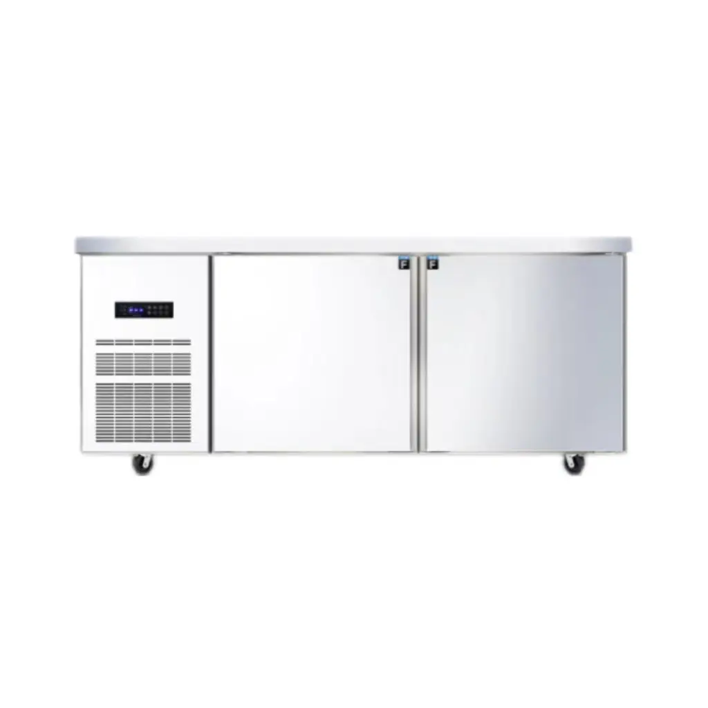 Commercial Stainless Steel Fresh-keeping Freezer Cabinet Restaurant Kitchen Refrigeration Worktable Stainless Steel Freezer Work