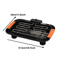 Gril de table électrique coréen sans fumée 2000W pour barbecue intérieur/extérieur, plaque commerciale pour dîner de fête