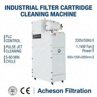 Machine de nettoyage de filtres pour extracteurs de fumées de soudage - Nettoyeur à cartouche à jet pulsé pour purificateur de fumée et de poussière industriel, automatique PLC