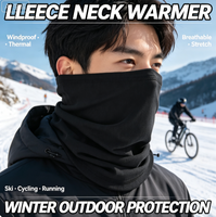 Cache-cou polaire coupe-vent pour l'hiver, masque facial respirant et extensible pour sports de plein air, cyclisme, ski, cagoule unisexe