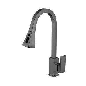 Grifo Extraíble Monomando de Sobremesa con Válvula Cerámica, Accesorio de Agua Contemporáneo para Fregadero de Cocina - Product Image 1