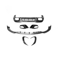Kit carrosserie en fibre de carbone véritable style Brabus pour Mercedes Benz AMG GT63S W290, comprenant un spoiler avant, un diffuseur arrière avec embouts d'échappement et des garnitures de prises d'air.