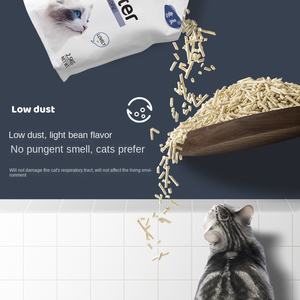 100% lettiera per gatti in Tofu naturale lavabile e ecologica per il controllo degli odori senza polvere Beige 2.4kg per la cura degli animali domestici - Product Image 2