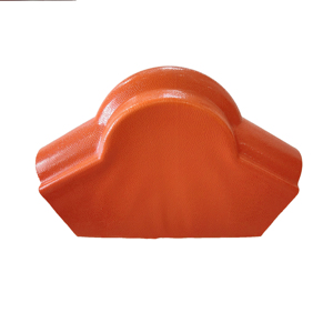 Accesorios de terminal de teja de perfil pequeño naranja para láminas de techo corrugadas de PVC para templos tradicionales - Product Image 1