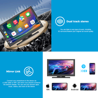 Autoradio portable universel avec écran IPS de 7 pouces, CarPlay sans fil, Android Auto, lecteur multimédia MP5, GPS de navigation