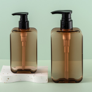 Botol Pompa <span class=keywords><strong>Lotion</strong></span> PET 300ml Custom dengan Desain Perjalanan Plastik Amber untuk Penggunaan Gel Mandi & Sampo - Product Image 4