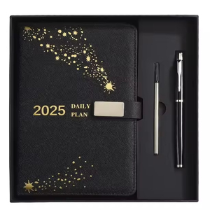 2025 Calendar Notebook Unique Business Logo <b>Stationery</b> Corporate Customized Pu Leather Diary and Pen Gift <b>Set</b> Souvenirs Gift - Product Image 3