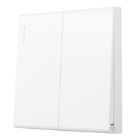 Interrupteur mural FUTINA N21 250V AC 10A 2 gangs 2 voies unipolaire compatible NFC à bouton-poussoir, garantie 10 ans CB/CE