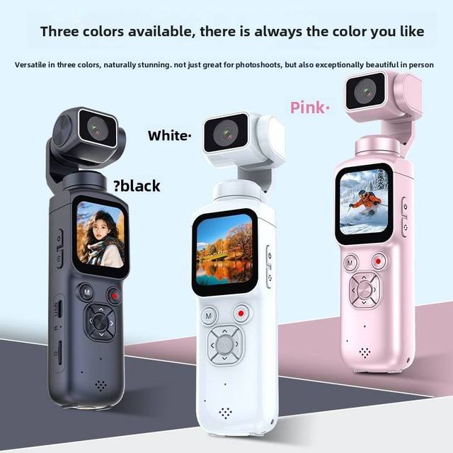 Pocket Camera 4K Handheld Camera 64MP Photography 1.70 Inch Screen Intelligent Face Following WiFi Pocket Camera for Vlogging